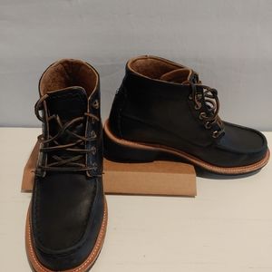 Olukai Men's Kohala Black Leather Boots Chukka Ankle Lace Up Casual Size US 8